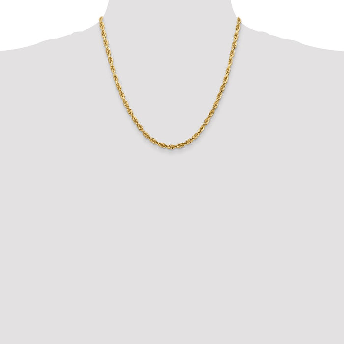 Buy Exclusive 14K Gold 20-Inch 4.5mm Diamond-Cut Rope Chain - Luxury Style-4