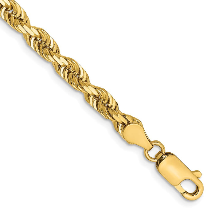 Buy Stylish 14K Gold 7-Inch 4.5mm Diamond-Cut Rope Chain - Luxury Design-1