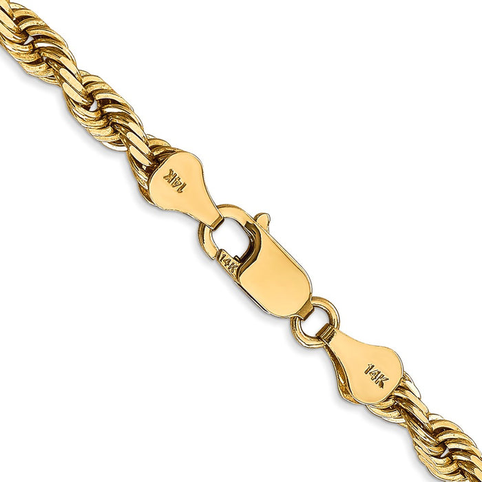 Shop Exclusive 14K Gold 20-Inch 5mm Diamond-Cut Rope Chain - Stylish Luxury!-3