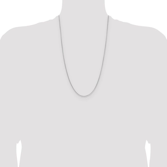 High-Quality Rhodium-Plated .95mm Sterling Silver Box Chain | Stylish Value-3