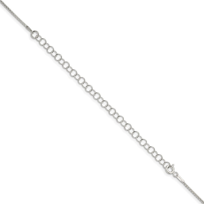 High-Quality Sterling Silver 1.1mm Diamond-Cut Box Chain with 4-Inch Extension-3