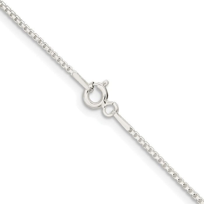 Buy Exclusive 1.1mm Rhodium-Plated Diamond-Cut Round Box Chain in Silver - Stylish!-3