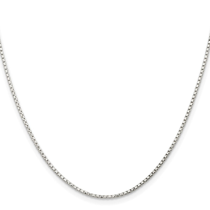 Exclusive 1.3mm Diamond-Cut Box Chain in Sterling Silver | Stylish 4-Inch Extension-2