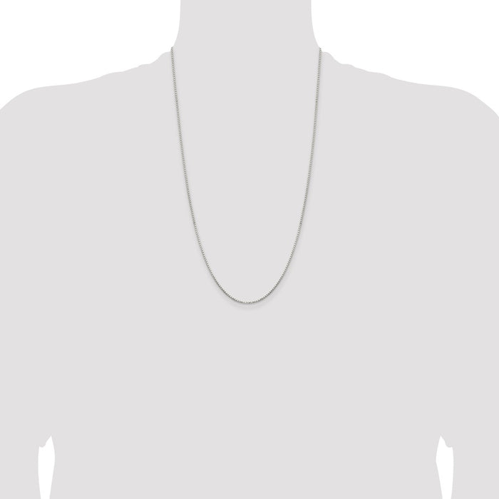 Buy Stylish 1.3mm Diamond-Cut Round Box Chain in Sterling Silver - Affordable Value!-4