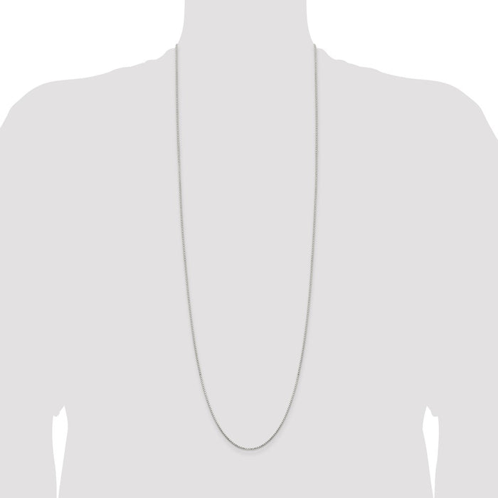 Buy 1.3mm Diamond-Cut Round Box Chain in Sterling Silver - Stylish Value!-4