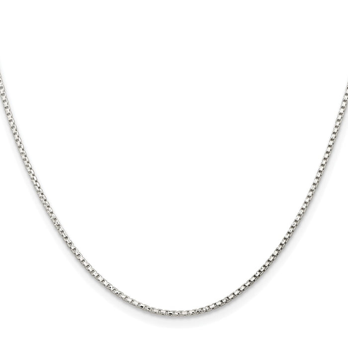 Buy Stylish Rhodium-Plated Sterling Silver 1.3mm Diamond-Cut Chain - Affordable Luxury-2