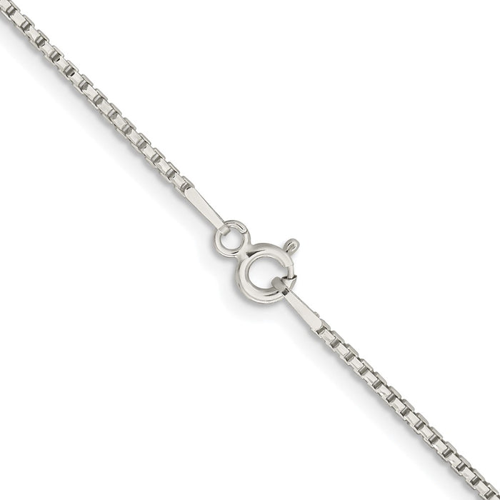 Exclusive Rhodium-Plated Sterling Silver 1.3mm Diamond-Cut Box Chain - Affordable Luxury-3