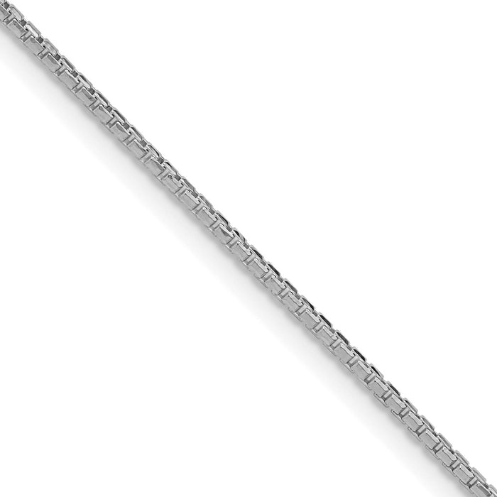 High-Quality Rhodium-Plated Sterling Silver 1.3mm Box Chain - Stylish Value!-1