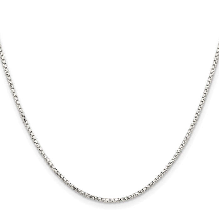 Designer 1.5mm Diamond-Cut Round Box Chain in Sterling Silver - Stylish Value!-2