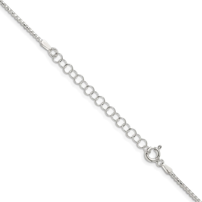 Buy Stylish 1.5mm Diamond-Cut Sterling Silver Box Chain with 2-Inch Extension-3
