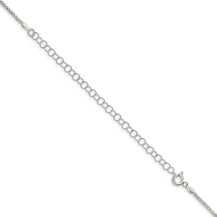 Buy Stylish 1.5mm Diamond-Cut Sterling Silver Box Chain with 4-Inch Extension-3