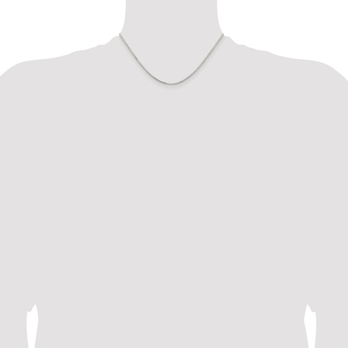 High-Quality Rhodium-Plated 1.5mm Diamond-Cut Round Box Chain, Stylish Silver-4