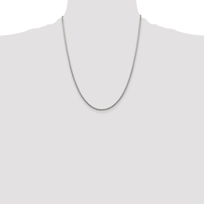 Buy Stylish 1.75mm Diamond-Cut Round Box Chain in Sterling Silver - Affordable Luxury-4