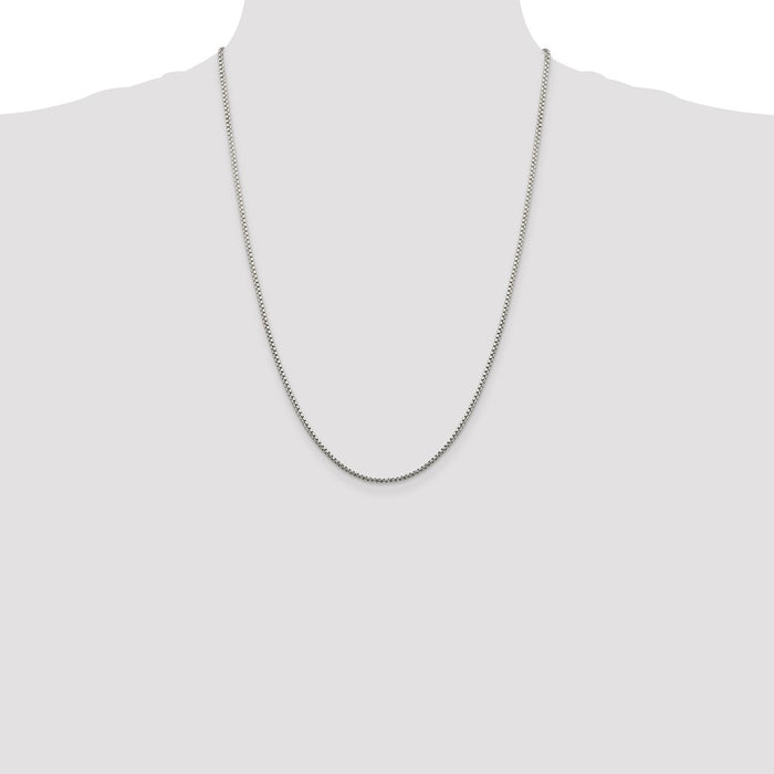 Buy Stylish 1.75mm Diamond-Cut Round Box Chain in Sterling Silver - Affordable!-4