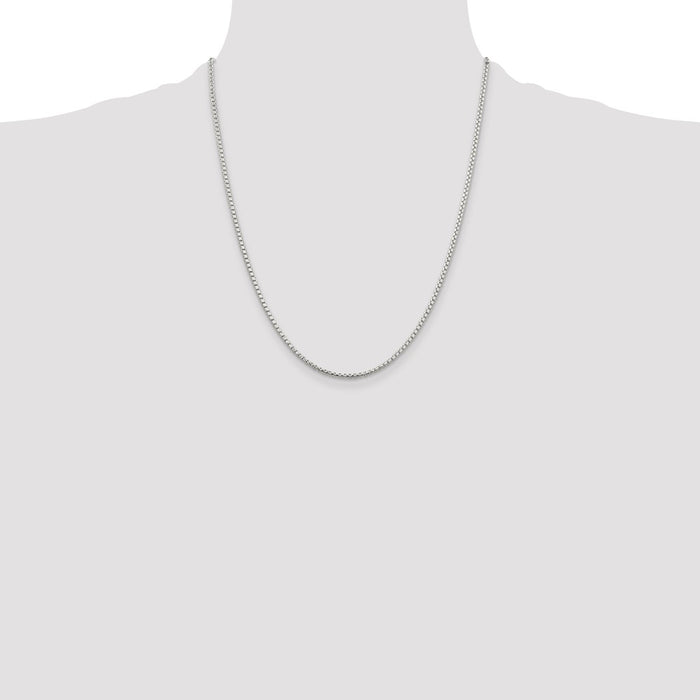Buy Exclusive 2mm Diamond-Cut Round Box Chain in Sterling Silver - Stylish Value-4