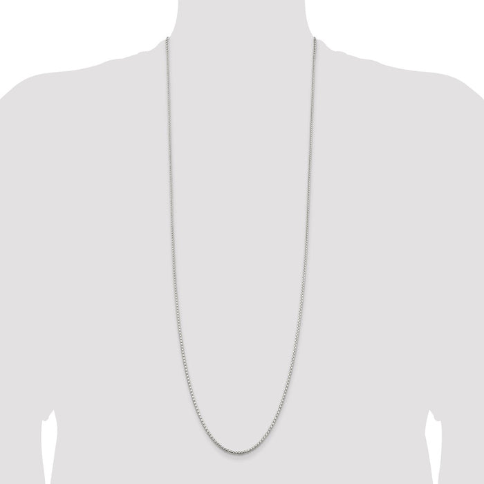Buy 2mm Diamond-Cut Round Box Chain in Sterling Silver | Stylish & Affordable-4
