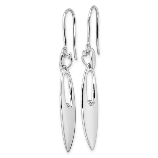 Buy Stylish White Ice Sterling Silver Rhodium-Plated Diamond Dangle Earrings