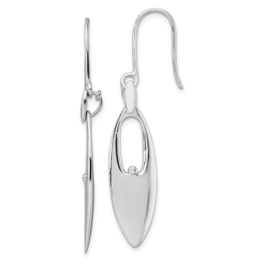 Buy Stylish White Ice Sterling Silver Rhodium-Plated Diamond Dangle Earrings