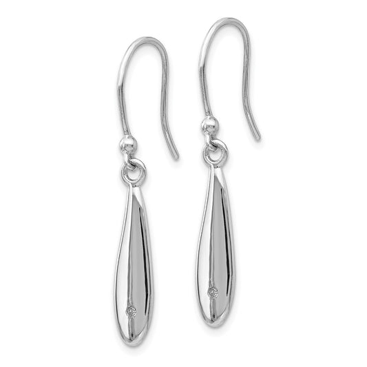 Buy Stylish White Ice Sterling Silver Rhodium-Plated Diamond Dangle Earrings