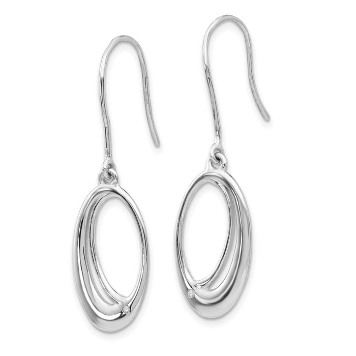 Exclusive White Ice Rhodium-Plated Sterling Silver Diamond Dangle Earrings - Stylish 14K Value!-2