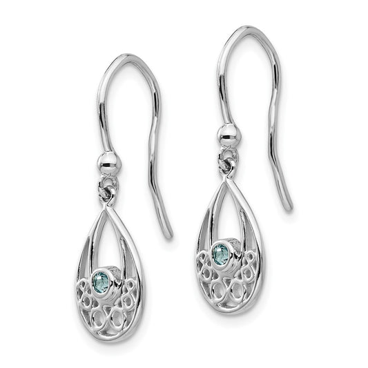 Shop Exclusive White Ice Rhodium-Plated Earrings with Blue Topaz, Stylish Design