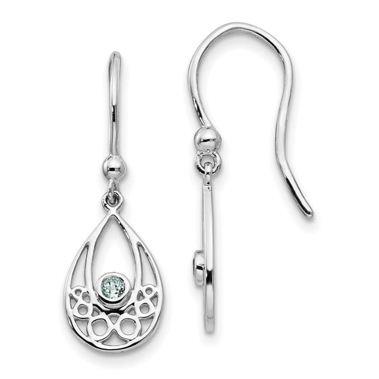 Shop Exclusive White Ice Rhodium-Plated Earrings with Blue Topaz, Stylish Design