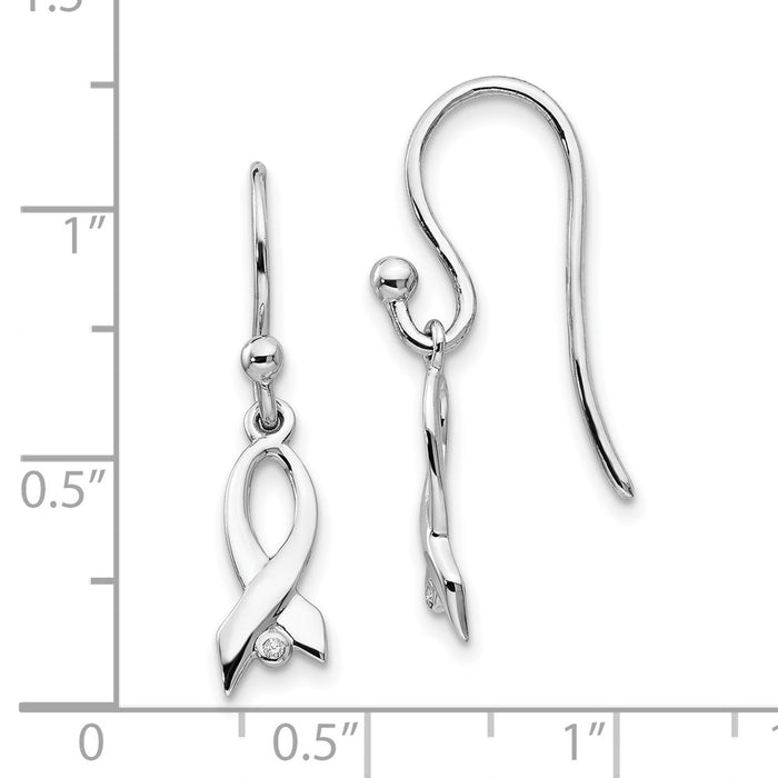 Shop Stylish White Ice Rhodium-Plated Sterling Silver Diamond Earrings - 1.5"-4