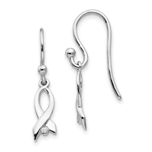 Shop Stylish White Ice Rhodium-Plated Sterling Silver Diamond Earrings - 1.5"