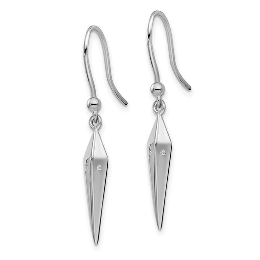 Buy Exclusive White Ice Rhodium-Plated Sterling Silver Diamond Dangle Earrings - Affordable Luxury!