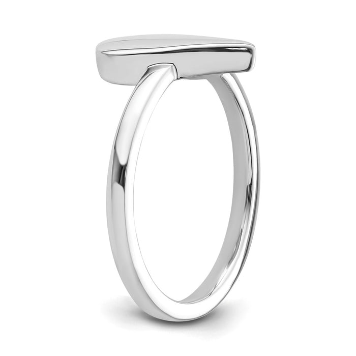 Exclusive Rhodium-Plated Sterling Silver Diamond Heart Ring - Stylish Value!-6