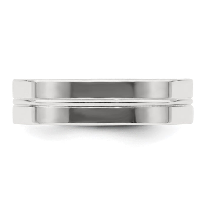 Exclusive 6mm Polished Sterling Silver Fancy Band - Size 11, Affordable Style-4