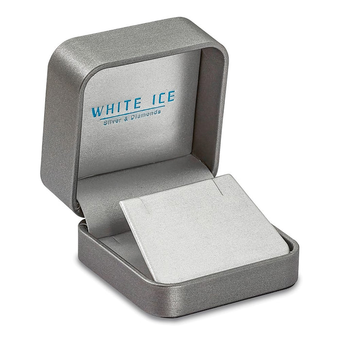 Buy Exclusive Rhodium-Plated Sterling Silver White Ice Diamond Heart Studs - Stylish Sparkle!-5