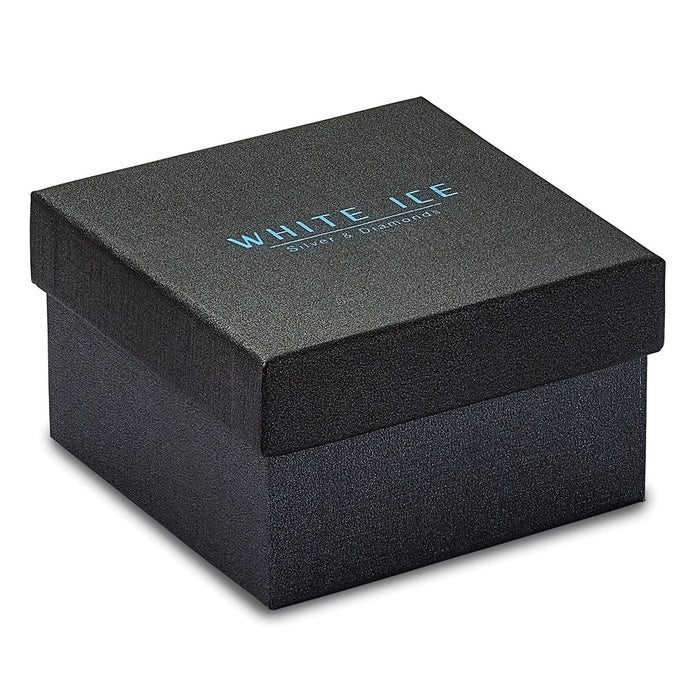 Shop Exclusive White Ice Rhodium-Plated Earrings with Blue Topaz, Stylish Design-6