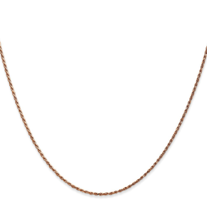 Buy Stylish 14K Rose Gold 20-Inch Diamond-Cut Rope Chain, 1mm, Affordable-2