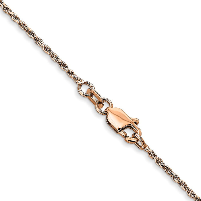 Shop Exclusive 14K Rose Gold 18-Inch Diamond-Cut Rope Chain, Stylish & Affordable-3