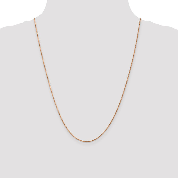 Buy Exclusive 24-Inch 14K Rose Gold Diamond-Cut Rope Chain - Affordable Luxury-4