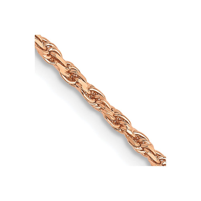 Shop Stylish 14K Rose Gold 24-Inch 1.8mm Diamond-Cut Rope Chain - Luxury Choice!-1