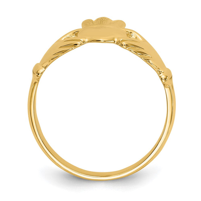 High-Quality 14K Gold Polished Claddagh Ring | Stylish & Affordable Jewelry-2