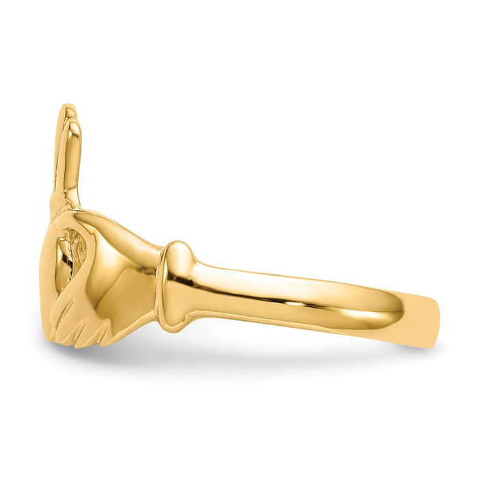 High-Quality 14K Gold Polished Claddagh Ring | Stylish & Affordable Jewelry-3