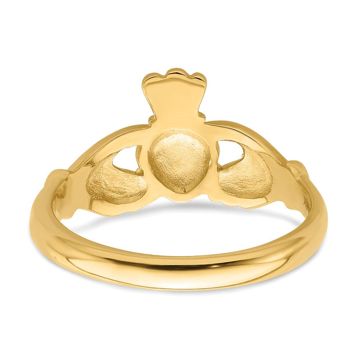 Shop 14K Gold Polished Claddagh Ring - Stylish, Lightweight, Affordable Design-5
