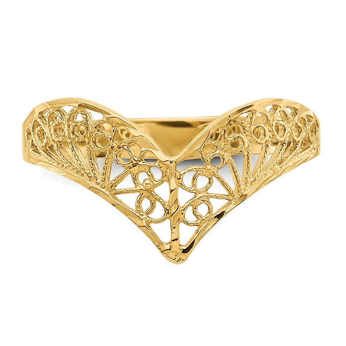 Shop 14K Diamond-Cut Filigree Band Ring - Stylish & Affordable Luxury Jewelry-4