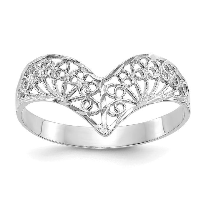 Buy Exclusive 14K White Gold Diamond-Cut Filigree Engagement Ring | Stylish Design-1