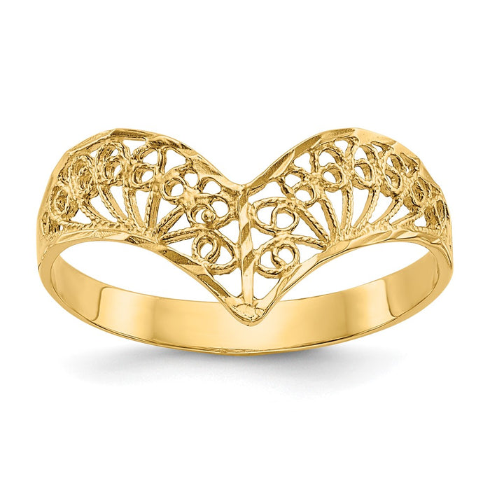 Shop 14K Diamond-Cut Filigree Band Ring - Stylish & Affordable Luxury Jewelry-1