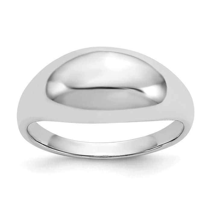Shop Exclusive 14K White Gold Smooth Dome Ring - Stylish & Affordable Luxury-1