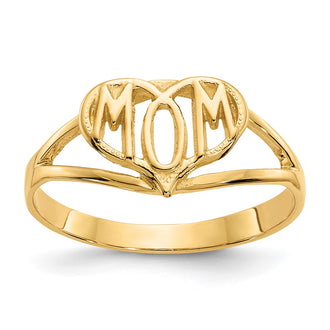 Shop Exclusive 14K Gold Polished Heart Ring for Mom - Stylish & Affordable Gift