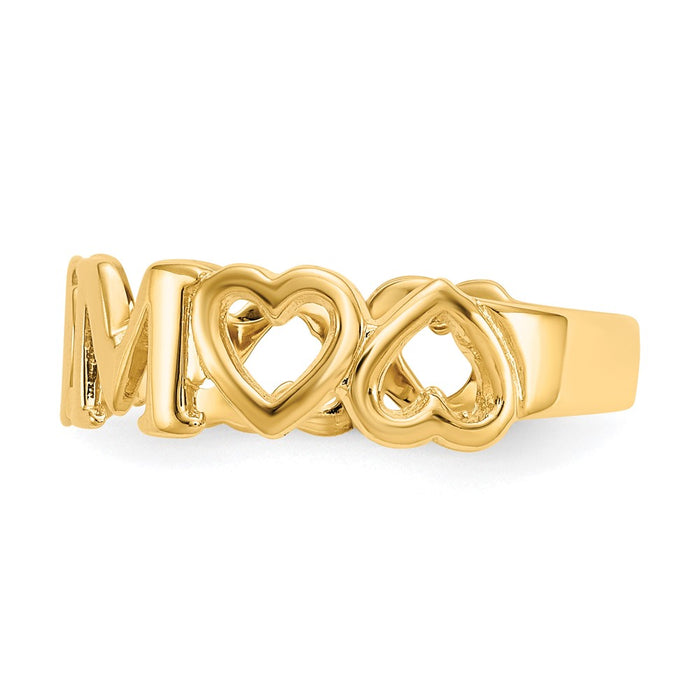 High-Quality 14K Gold Polished Mother's Ring - Stylish & Affordable Luxury-3
