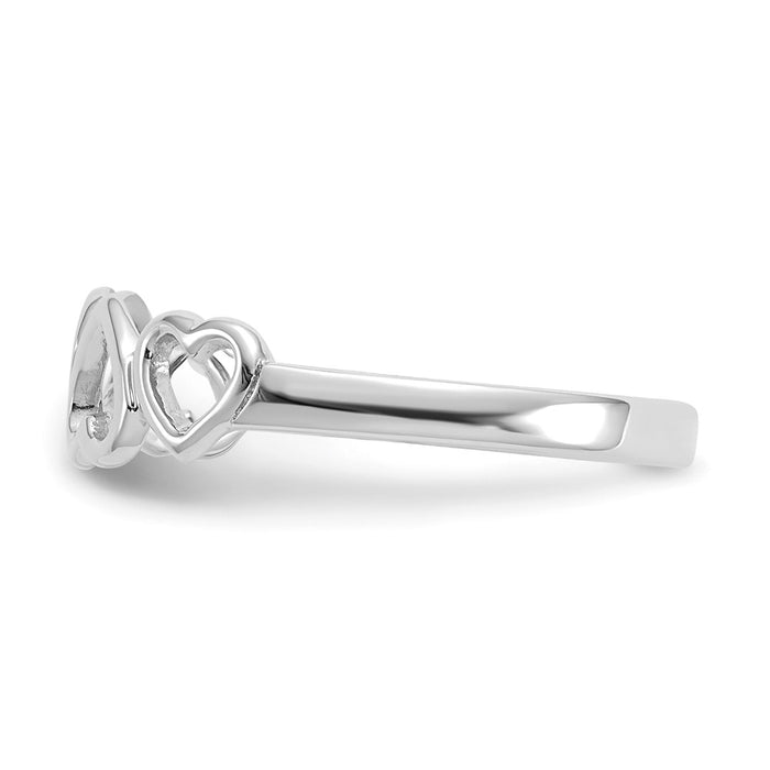 Exclusive 14K White Gold Heart-Shaped Ring | Stylish & Affordable Luxury-3