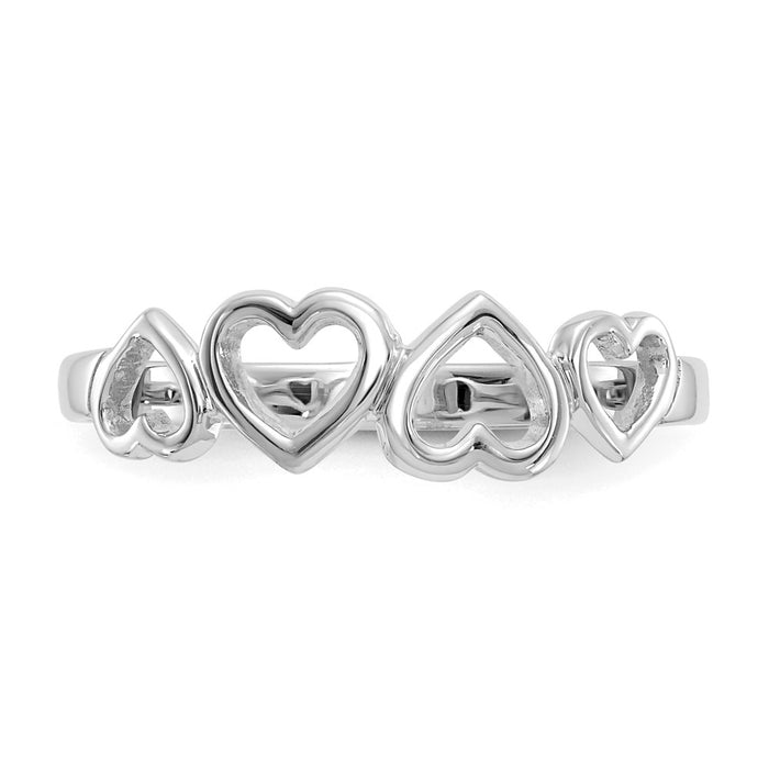 Exclusive 14K White Gold Heart-Shaped Ring | Stylish & Affordable Luxury-4