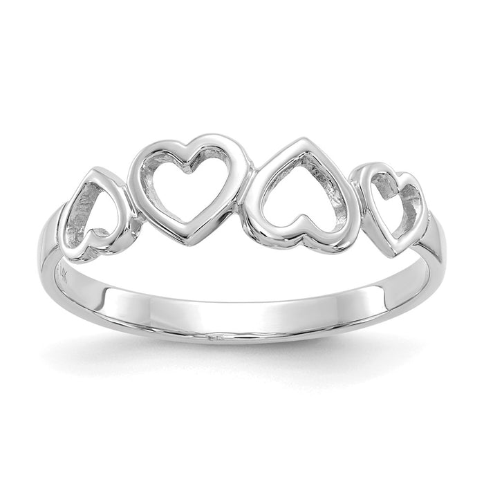 Exclusive 14K White Gold Heart-Shaped Ring | Stylish & Affordable Luxury-1