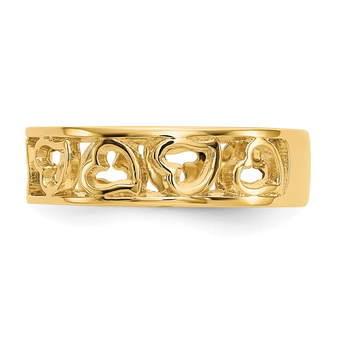 Shop Exclusive 14K Gold Heart-Shaped Ring - Stylish and Affordable Elegance!-3